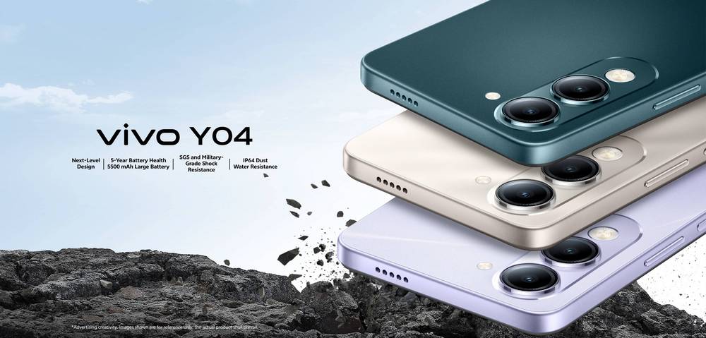Buy VIVO Y04 4G (RAM 4GB, 64GB, Crystal Violet) at Best price